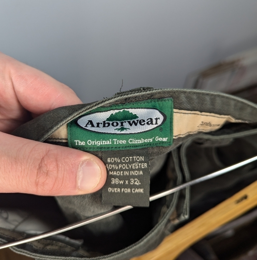Vintage Arbor Wear Men 38x32 Utility Work Outdoor Jeans Pants ants Tree Climbers - Picture 8 of 8